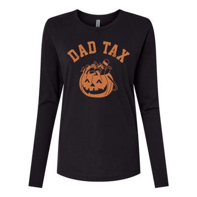 Dad Tax Halloween Trick Or Treat Funny Womens Cotton Relaxed Long Sleeve T-Shirt