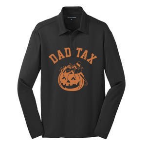 Dad Tax Halloween Trick Or Treat Funny Silk Touch Performance Long Sleeve Polo