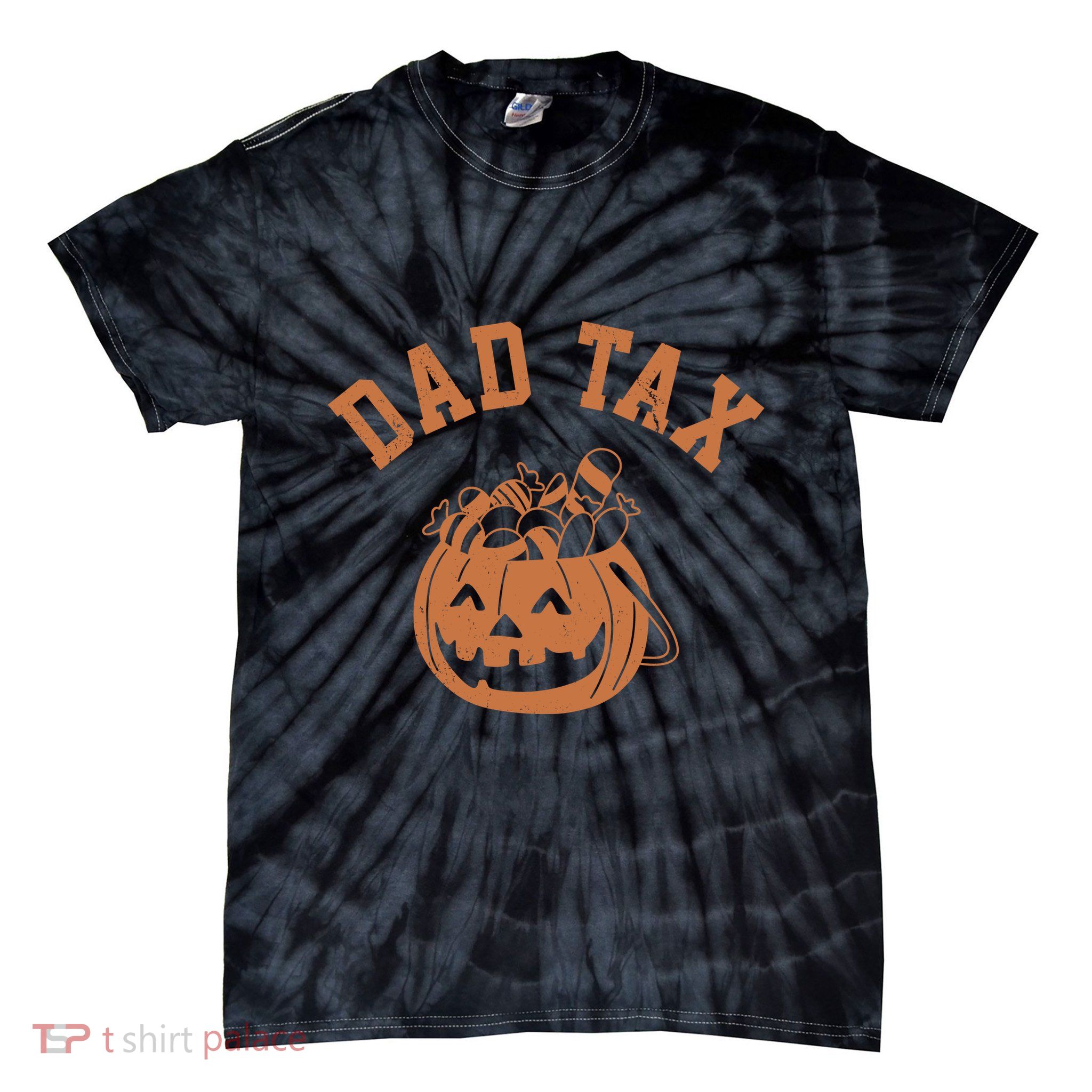 Dad Tax Halloween Trick Or Treat Funny Tie-Dye T-Shirt