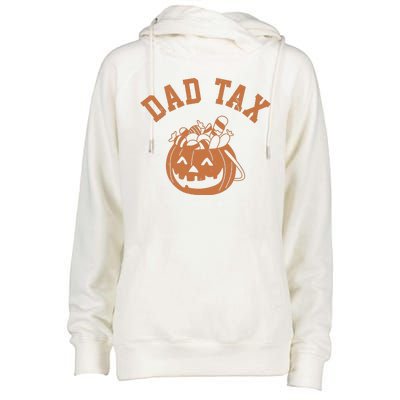 Dad Tax Halloween Trick Or Treat Funny Womens Funnel Neck Pullover Hood