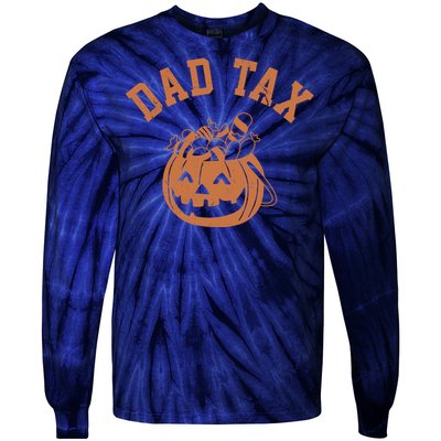 Dad Tax Halloween Trick Or Treat Funny Tie-Dye Long Sleeve Shirt