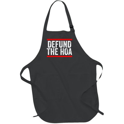 Defund The Hoa Homeowners Association Full-Length Apron With Pockets