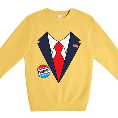 Donald Trump Halloween Costume Funny Trump Win Premium Crewneck Sweatshirt