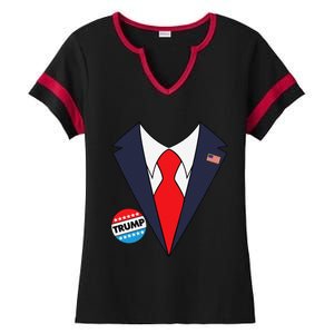 Donald Trump Halloween Costume Funny Trump Win Ladies Halftime Notch Neck Tee