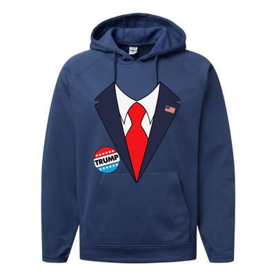 Donald Trump Halloween Costume Funny Trump Win Performance Fleece Hoodie