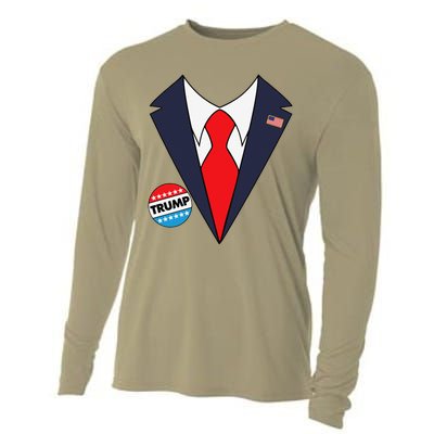 Donald Trump Halloween Costume Funny Trump Win Cooling Performance Long Sleeve Crew