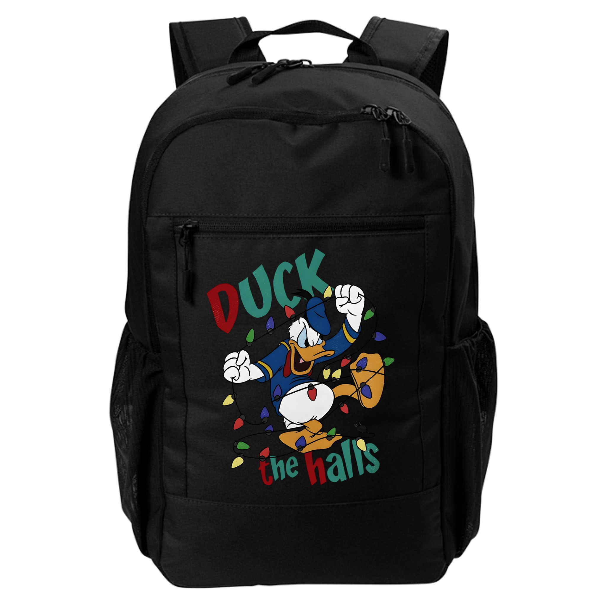 Duck The Halls Christmas Lights Backpack