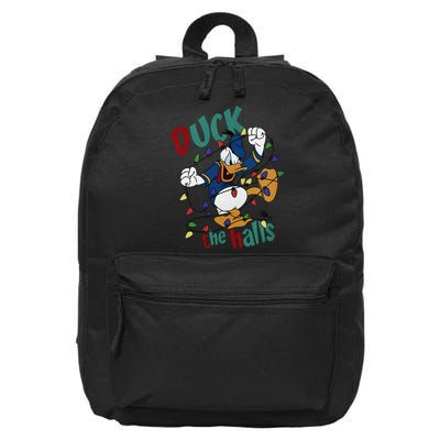 Duck The Halls Christmas Lights 16 in Basic Backpack
