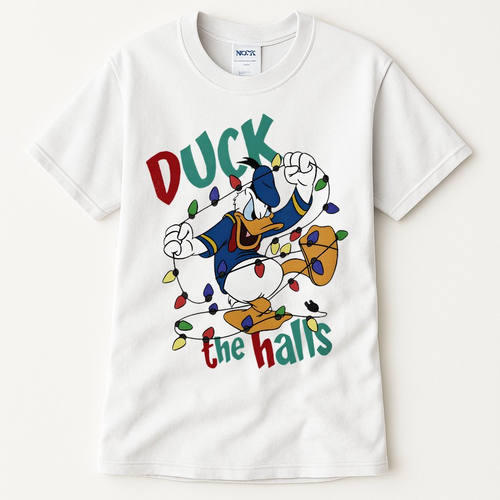 Duck The Halls Christmas Lights Tall T-Shirt