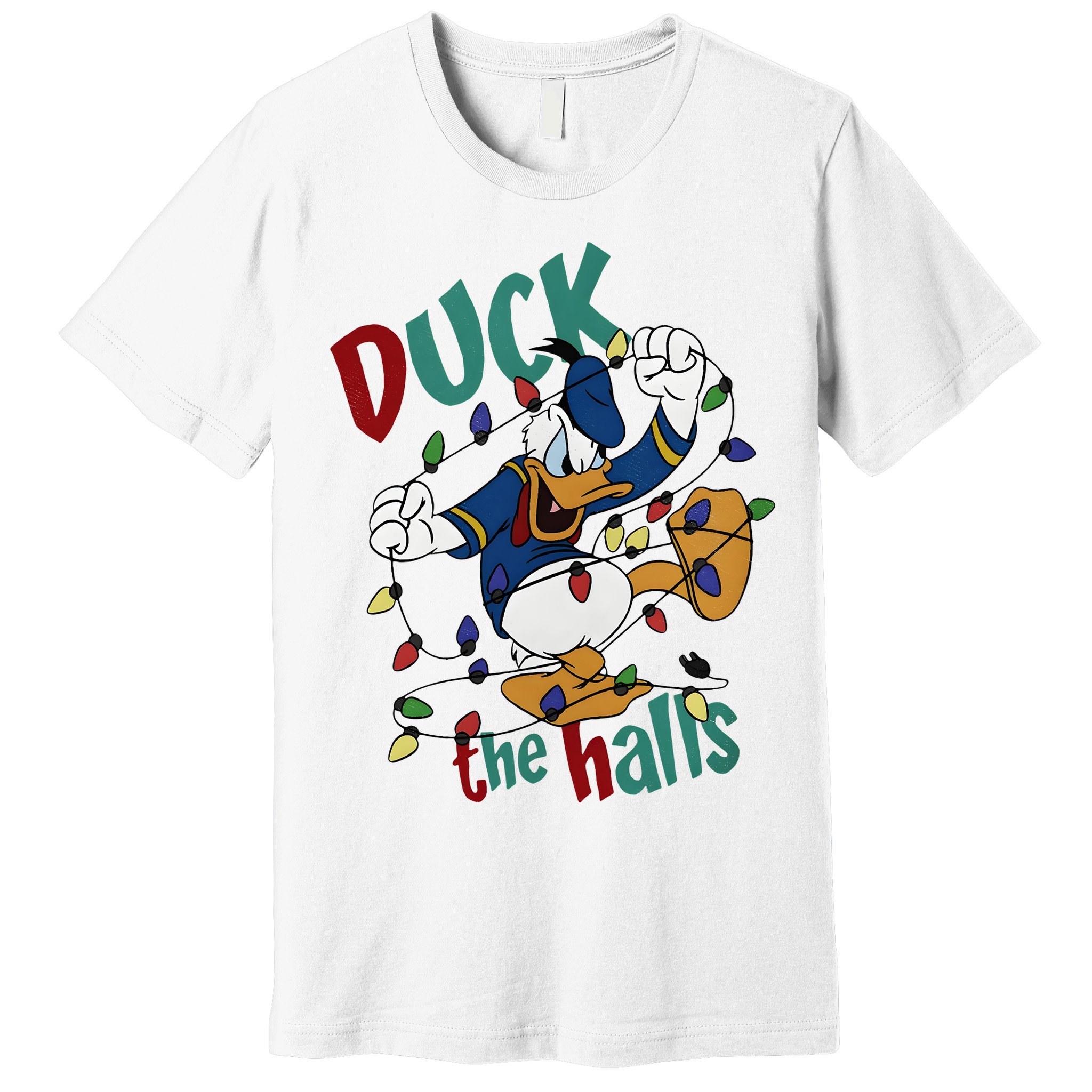 Duck The Halls Christmas Lights Premium T-Shirt
