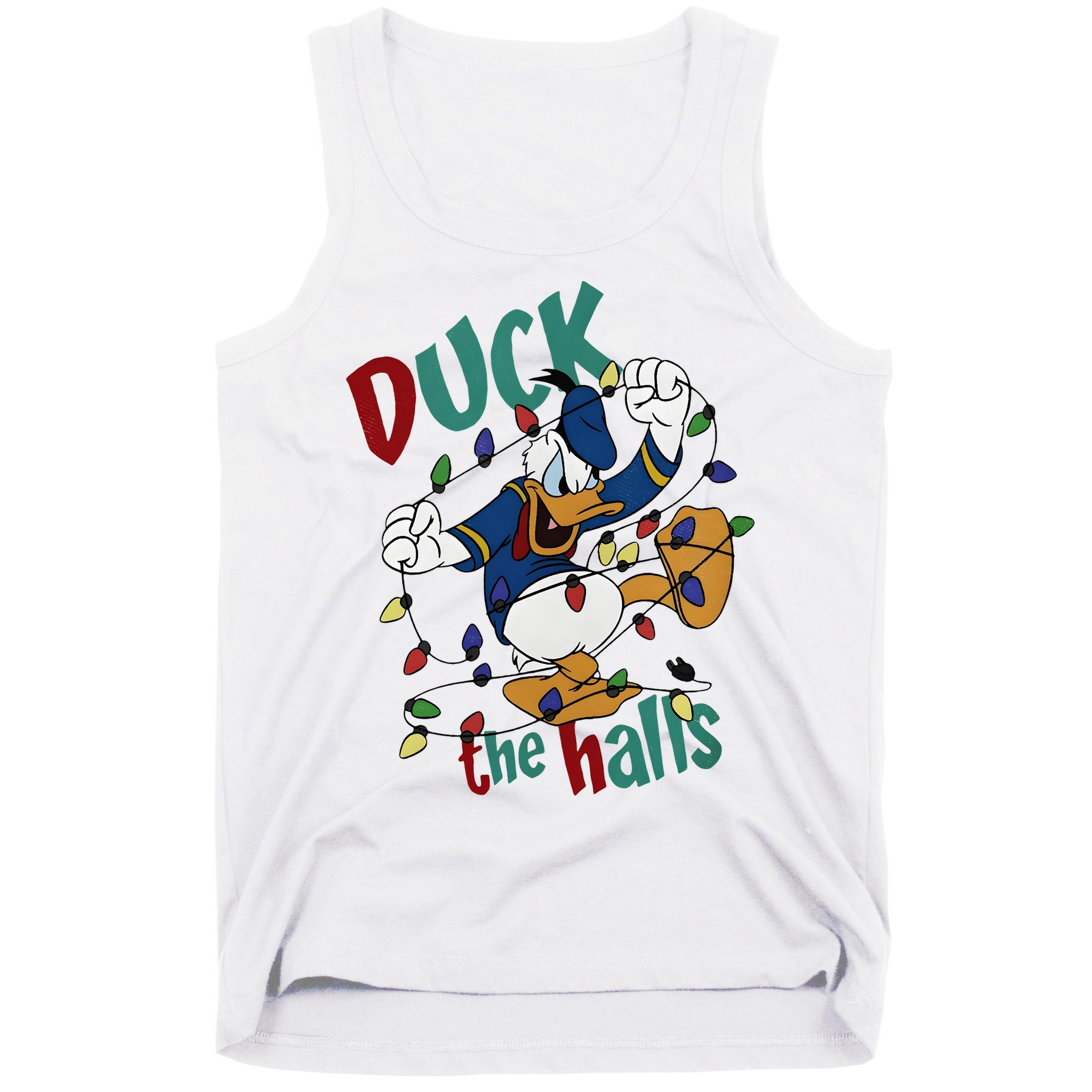 Duck The Halls Christmas Lights Tank Top