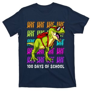 Dinosaur Trex Happy 100th Day Of School Boy T-Shirt