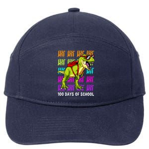 Dinosaur Trex Happy 100th Day Of School Boy 7-Panel Snapback Hat