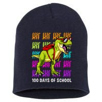 Dinosaur Trex Happy 100th Day Of School Boy Short Acrylic Beanie