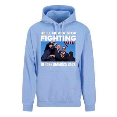 Donald Trump HeLl Never Stop Fighting To Take America Back Gift Unisex Surf Hoodie