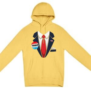 Donald Trump Halloween Costume Suit Gift Premium Pullover Hoodie