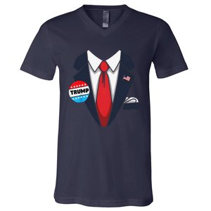 Donald Trump Halloween Costume Suit Gift V-Neck T-Shirt