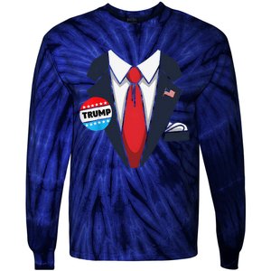 Donald Trump Halloween Costume Suit Gift Tie-Dye Long Sleeve Shirt