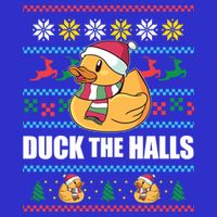 Duck The Halls Funny Ugly Christmas Sweater Meme Gift Cute Gift Tall T-Shirt