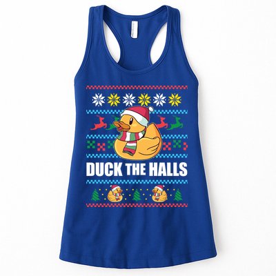 Duck The Halls Funny Ugly Christmas Sweater Meme Gift Cute Gift Womens Tank Top