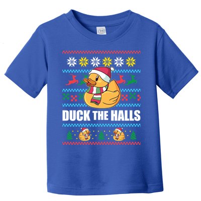 Duck The Halls Funny Ugly Christmas Sweater Meme Gift Cute Gift Toddler T-Shirt