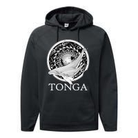 Dive Tonga Humpback Whales Polynesian Design Tonga Roots Performance Fleece Hoodie