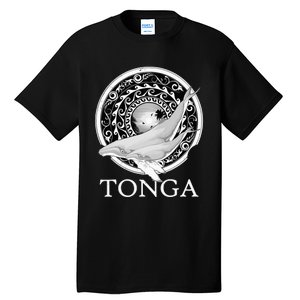 Dive Tonga Humpback Whales Polynesian Design Tonga Roots Tall T-Shirt