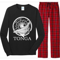 Dive Tonga Humpback Whales Polynesian Design Tonga Roots Long Sleeve Pajama Set