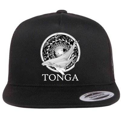 Dive Tonga Humpback Whales Polynesian Design Tonga Roots Flat Bill Trucker Hat