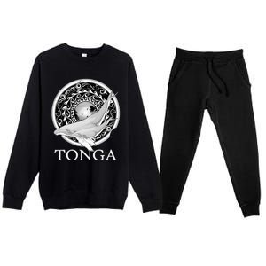 Dive Tonga Humpback Whales Polynesian Design Tonga Roots Premium Crewneck Sweatsuit Set