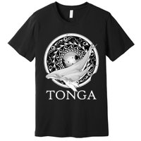 Dive Tonga Humpback Whales Polynesian Design Tonga Roots Premium T-Shirt