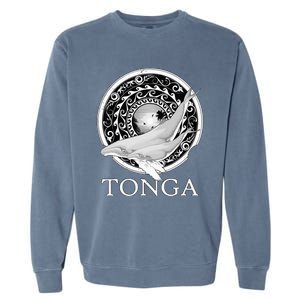 Dive Tonga Humpback Whales Polynesian Design Tonga Roots Garment-Dyed Sweatshirt