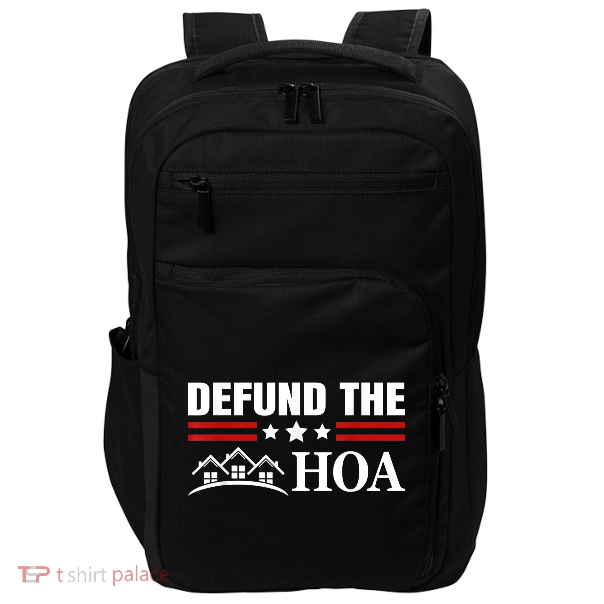 DEFUND THE HOA Homeowners Association Impact Tech Backpack