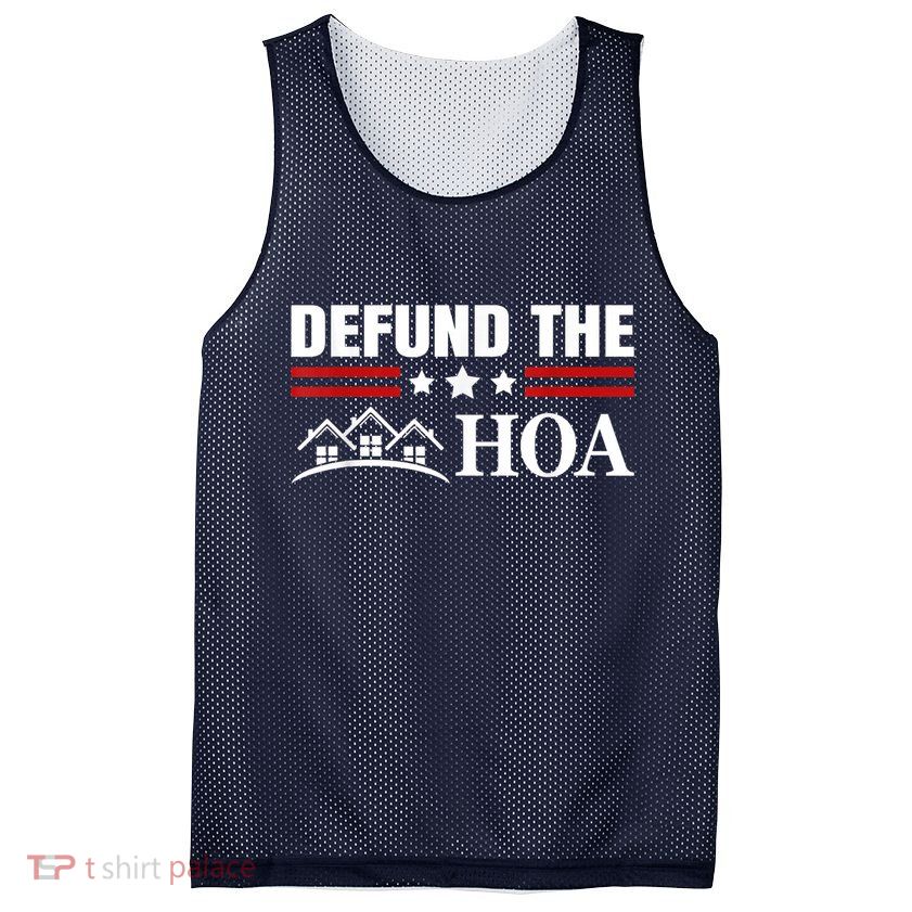 DEFUND THE HOA Homeowners Association Mesh Reversible Basketball Jersey Tank