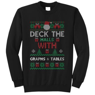 Deck The Halls With Graphs And Tables Christmas Xmas Pajamas Sweatshirt
