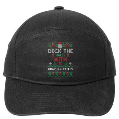 Deck The Halls With Graphs And Tables Christmas Xmas Pajamas 7-Panel Snapback Hat