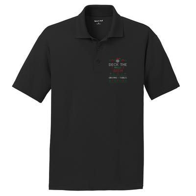 Deck The Halls With Graphs And Tables Christmas Xmas Pajamas PosiCharge RacerMesh Polo