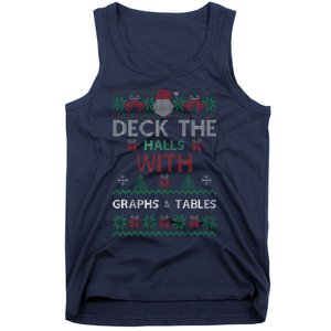 Deck The Halls With Graphs And Tables Christmas Xmas Pajamas Tank Top