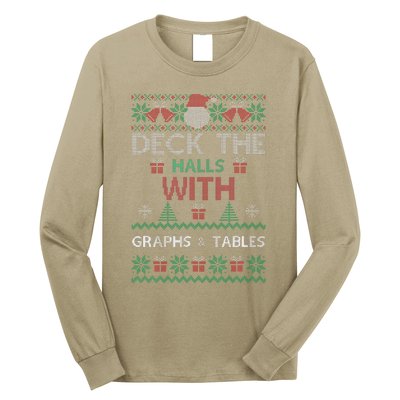 Deck The Halls With Graphs And Tables Christmas Xmas Pajamas Long Sleeve Shirt