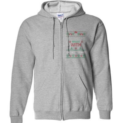 Deck The Halls With Graphs And Tables Christmas Xmas Pajamas Full Zip Hoodie