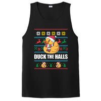 Duck The Halls! Ugly Christmas Jumper Funny Santa Claus Meme PosiCharge Competitor Tank