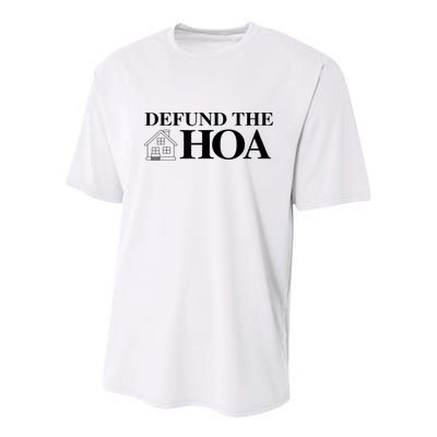 DEFUND THE HOA Homeowners Association Design Youth Performance Sprint T-Shirt