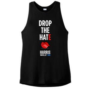 Drop The Hate No Maga Hat Vote Kamala Harris Tim Walz 24 Ladies PosiCharge Tri-Blend Wicking Tank