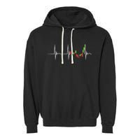 Day Trading Heartbeat EKG Pulse Stock Market Trader Garment-Dyed Fleece Hoodie