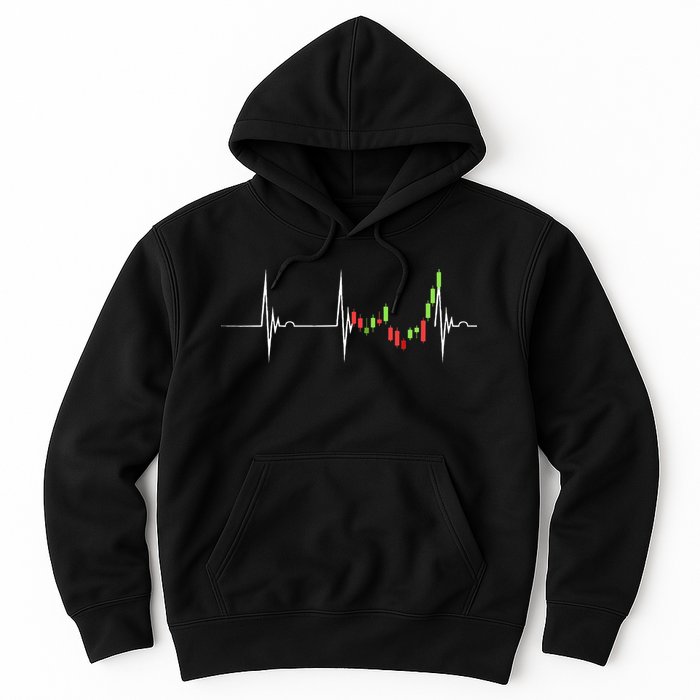 Day Trading Heartbeat EKG Pulse Stock Market Trader Hoodie