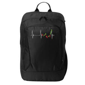 Day Trading Heartbeat EKG Pulse Stock Market Trader City Backpack