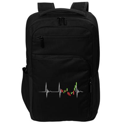 Day Trading Heartbeat EKG Pulse Stock Market Trader Impact Tech Backpack