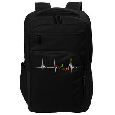 Day Trading Heartbeat EKG Pulse Stock Market Trader Impact Tech Backpack