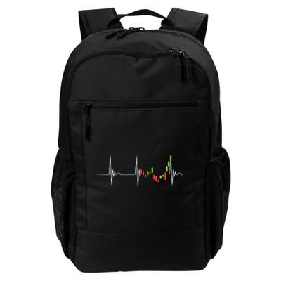 Day Trading Heartbeat EKG Pulse Stock Market Trader Daily Commute Backpack