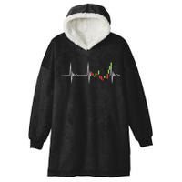 Day Trading Heartbeat EKG Pulse Stock Market Trader Hooded Wearable Blanket